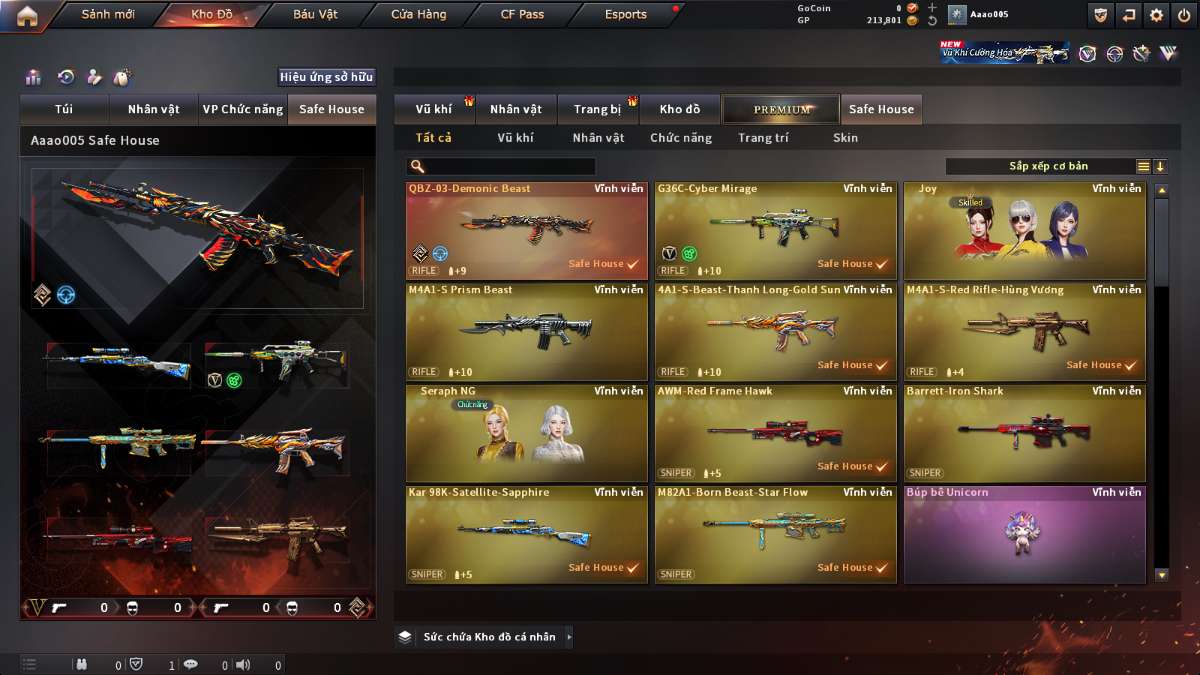 shop acc cf uy tin gia re